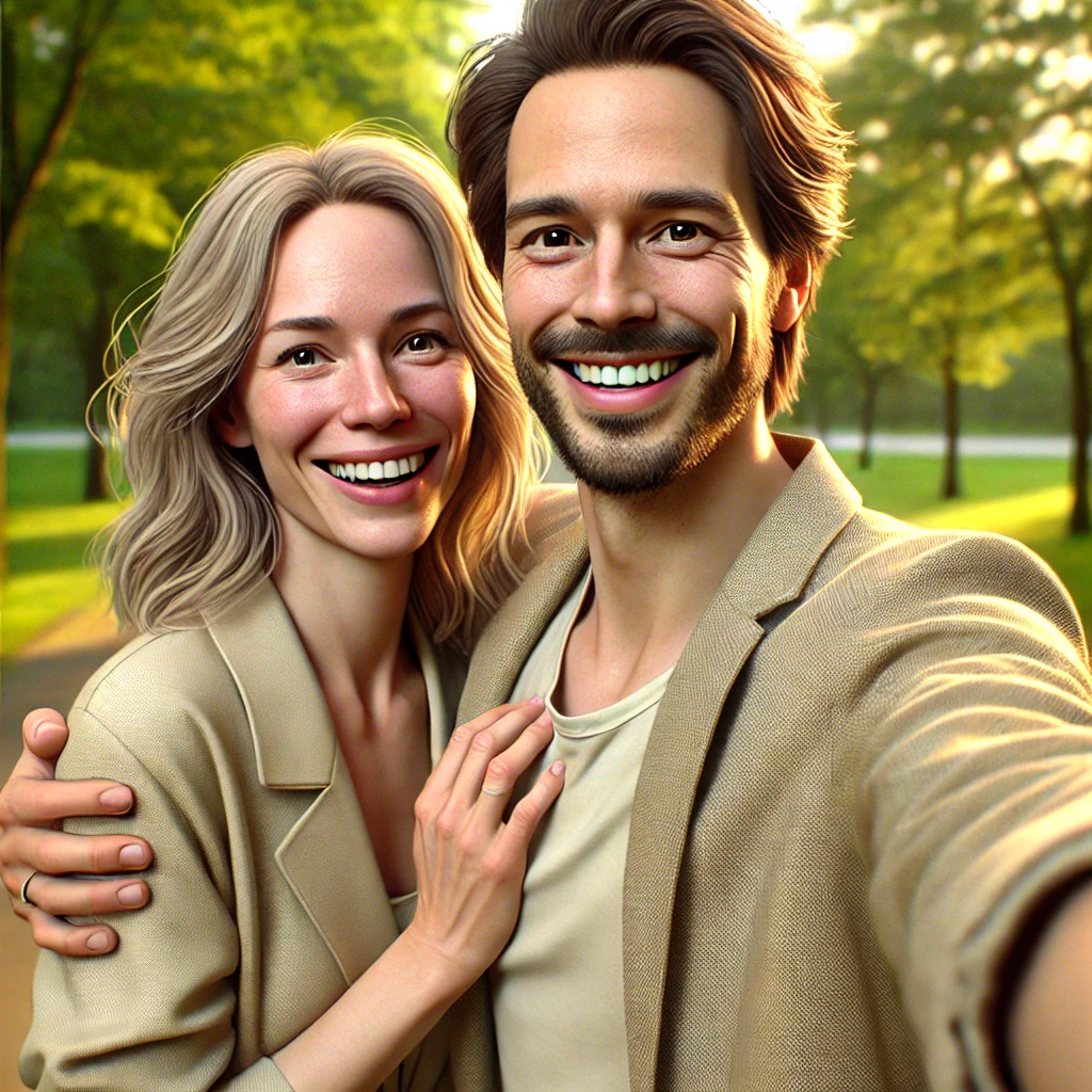 A couple having fun in the park together after learning to communicate better