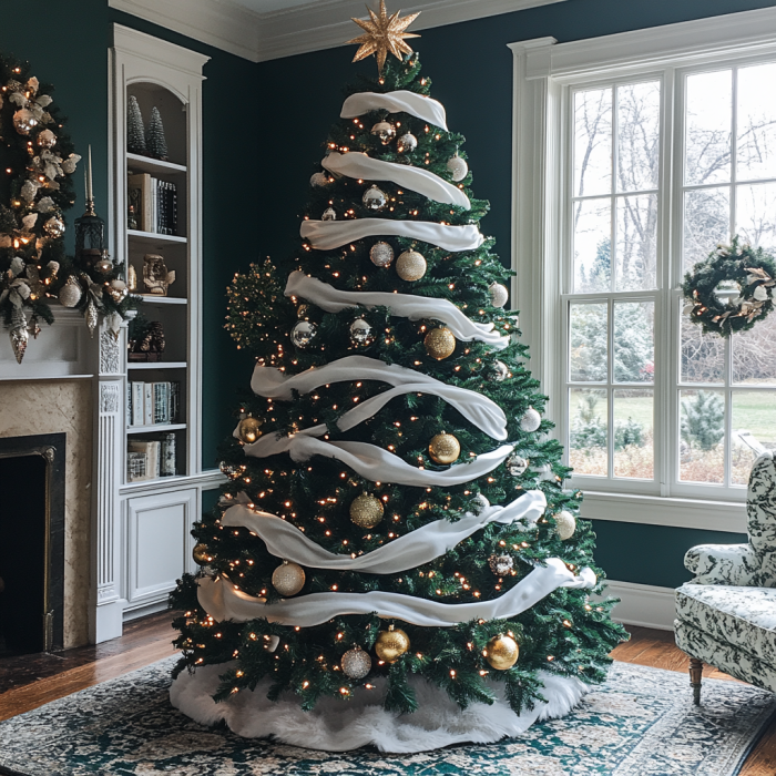 Green and White Christmas Decor Ideas