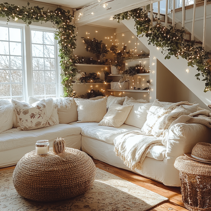 Green and White Christmas Decor Ideas