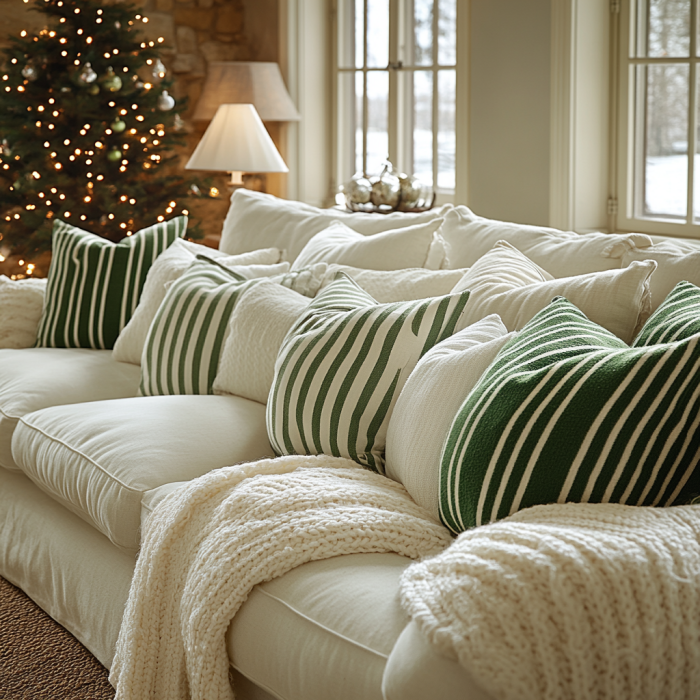 Green and White Christmas Decor Ideas