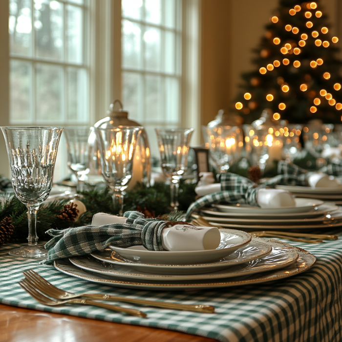 Green and White Christmas Decor Ideas