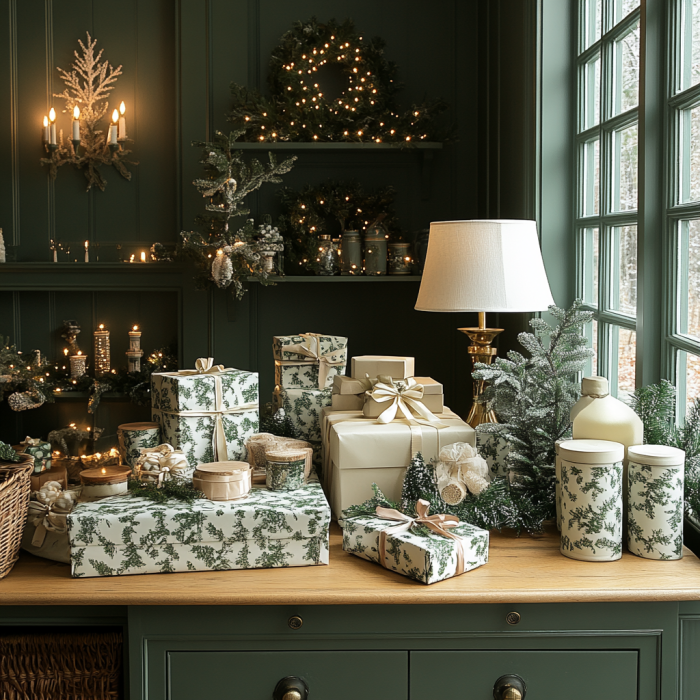Green and White Christmas Decor Ideas