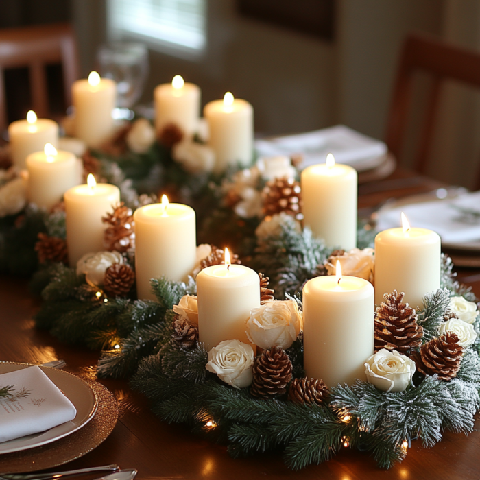 Green and White Christmas Decor Ideas