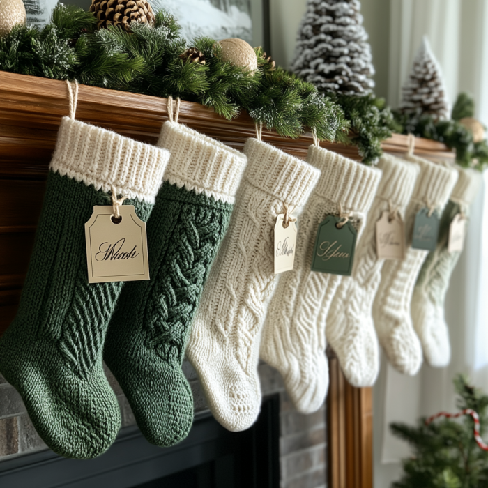 Green and White Christmas Decor Ideas