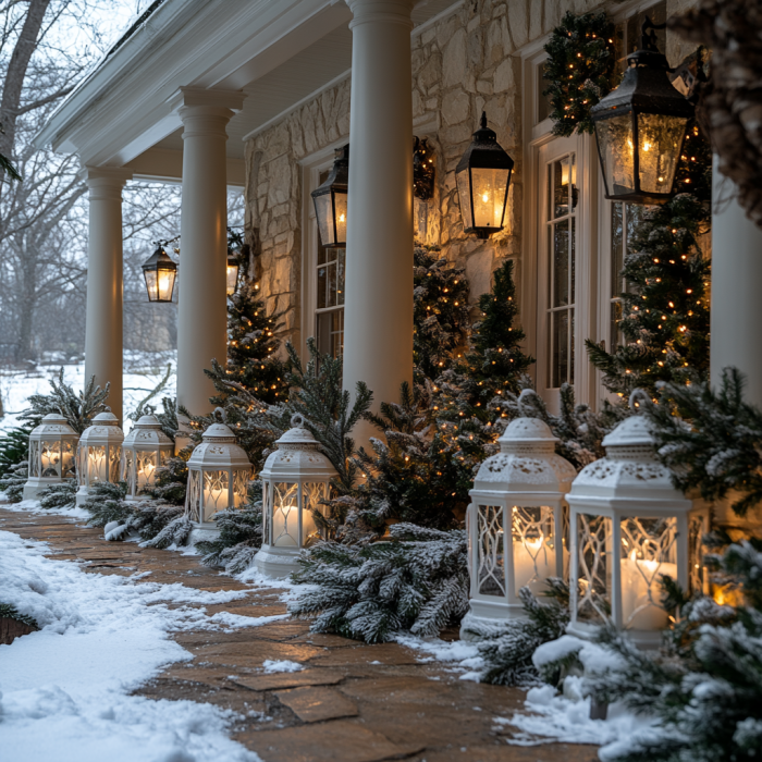 Green and White Christmas Decor Ideas