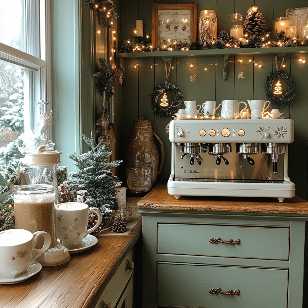 Green and White Christmas Decor Ideas