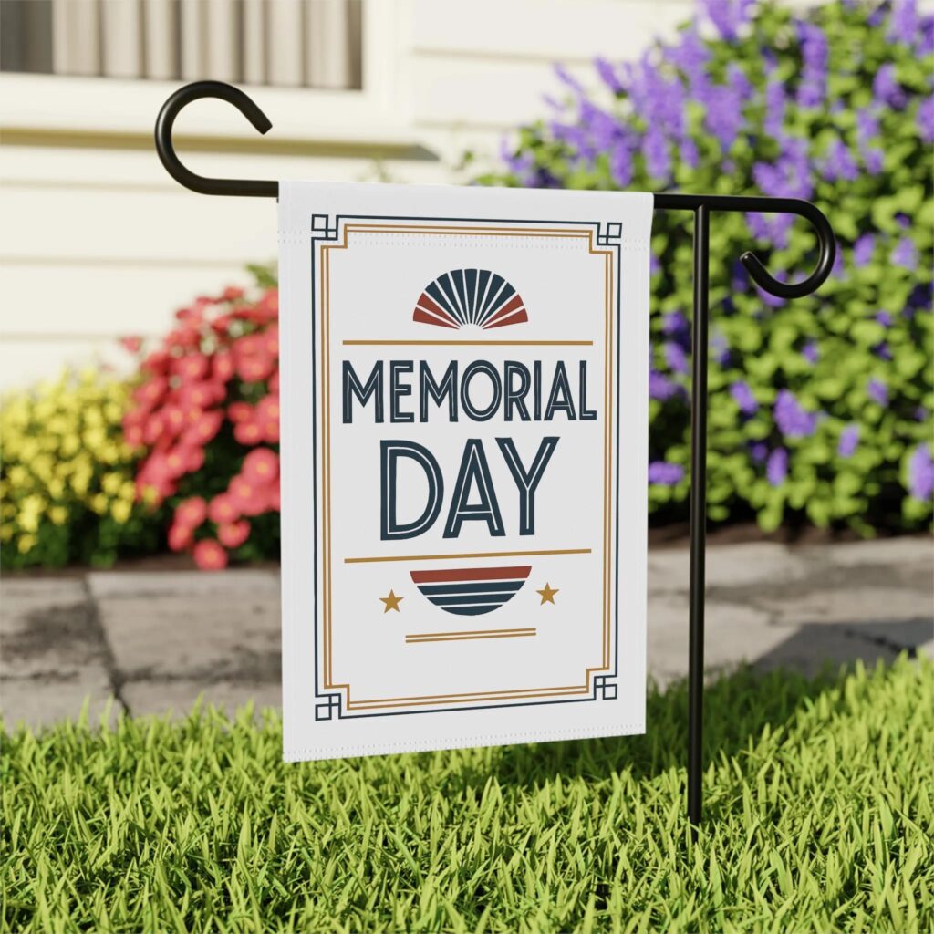 Memorial Day Patriotic American Garden Flag by Far From The Farm