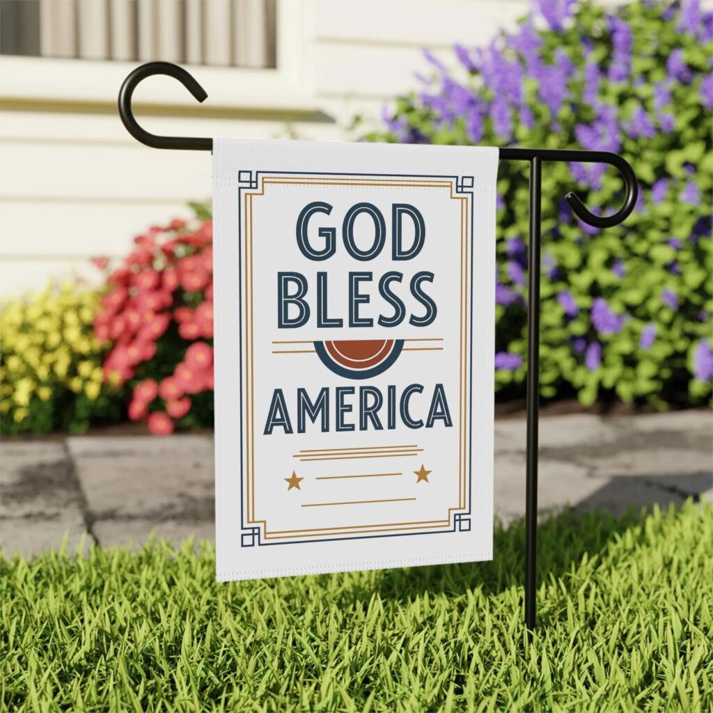 God Bless America Garden Flag by Far From The Farm