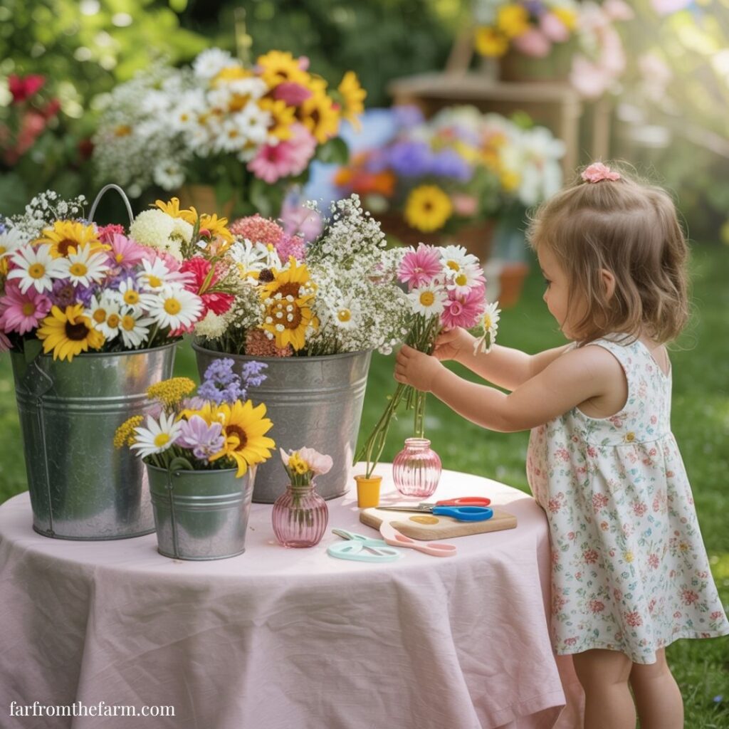 Whimsical Flower Bar Party Ideas for Kids!