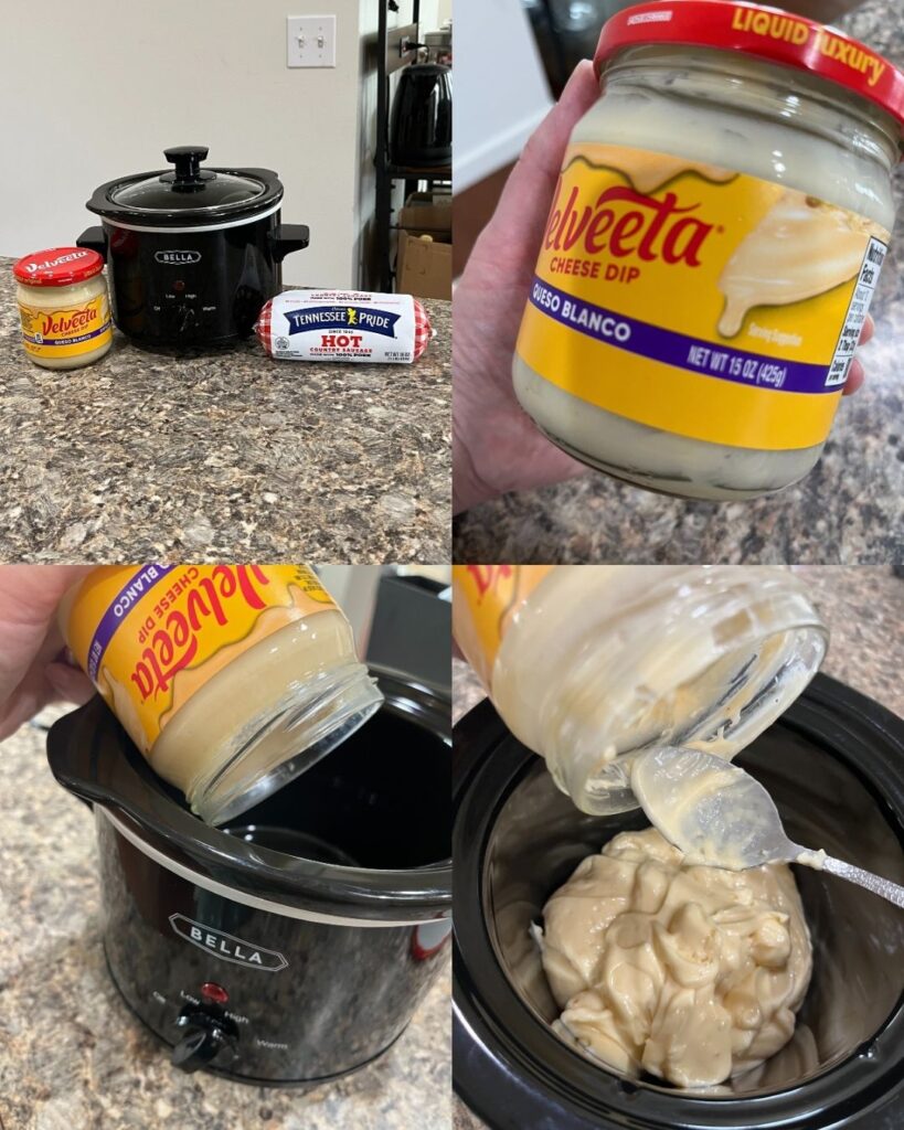 Easy Game Day Slow Cooker Sausage Queso Dip Recipe!