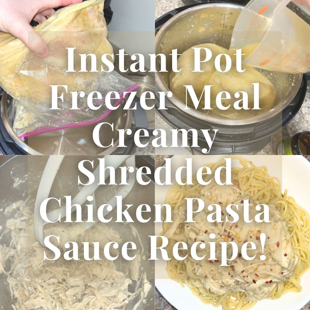 Instant Pot Freezer Meal Creamy Shredded Chicken Pasta Sauce Recipe!