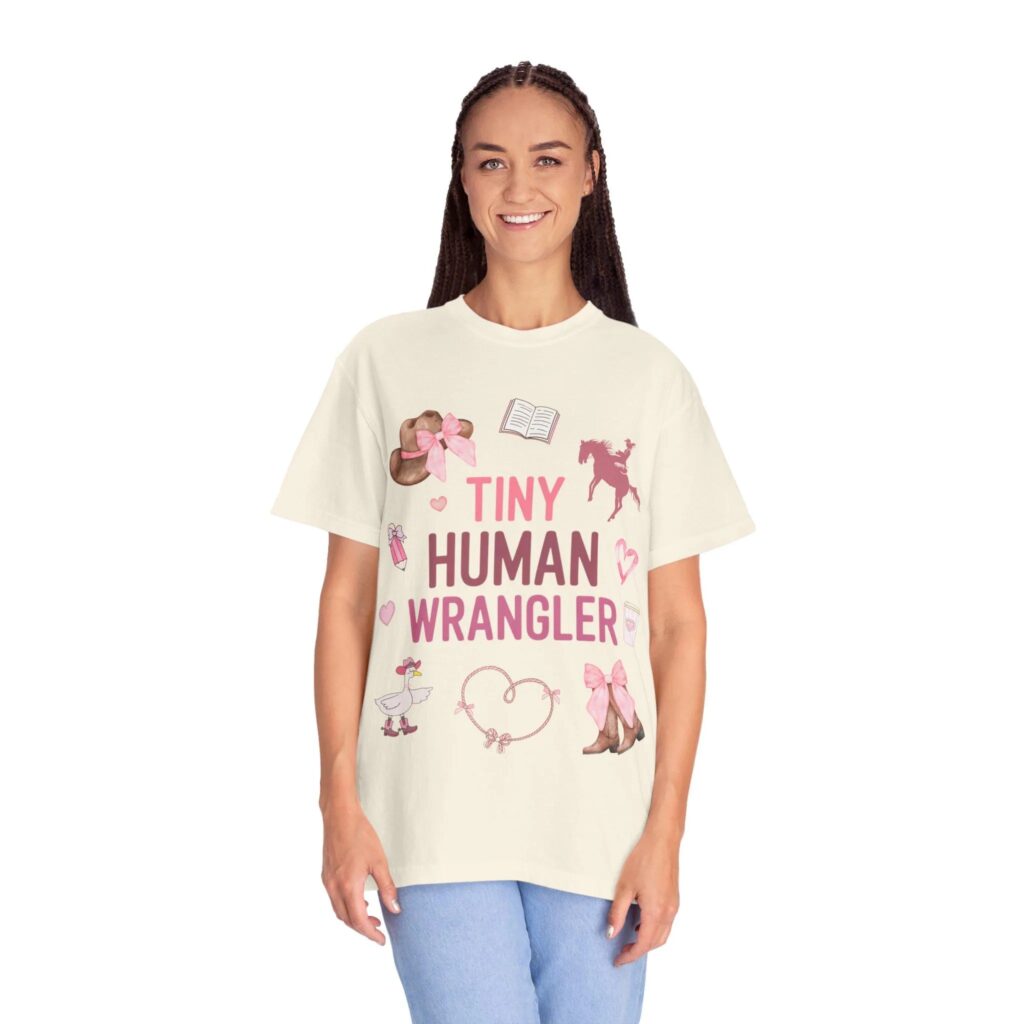 Tiny Human Wrangler Mom Tee Mother's Day Gift Idea 