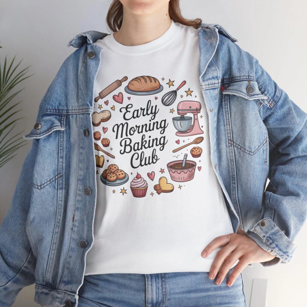 Early Morning Baking Club Mom Tee for her