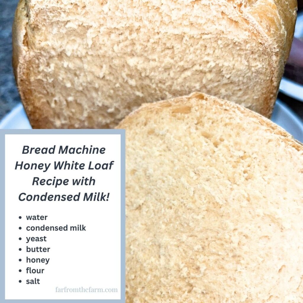 Bread Machine Honey White Loaf Recipe with Condensed Milk!