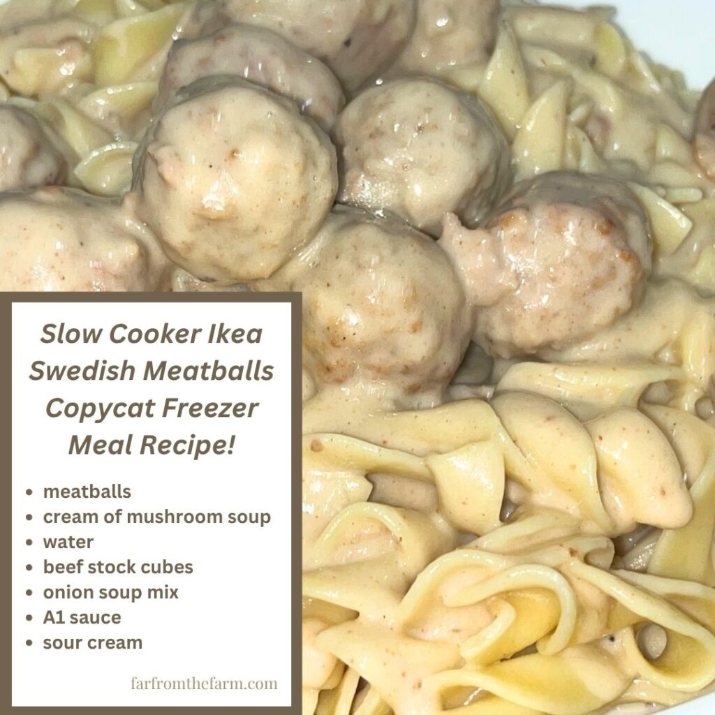 Slow Cooker Ikea Swedish Meatballs Copycat Freezer Meal Recipe!