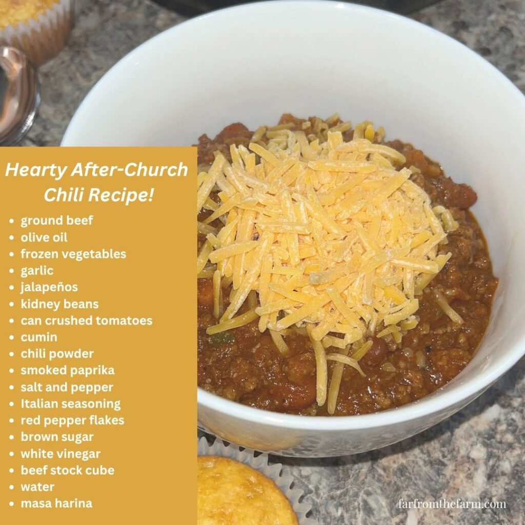 After Church Chili Recipe with Hidden Vegetables for Picky Eaters!