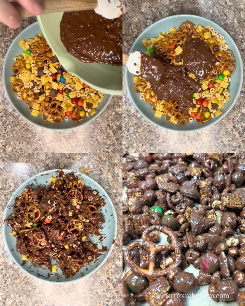 Decadent Chocolate Peanut Chex Mix Clusters Recipe!