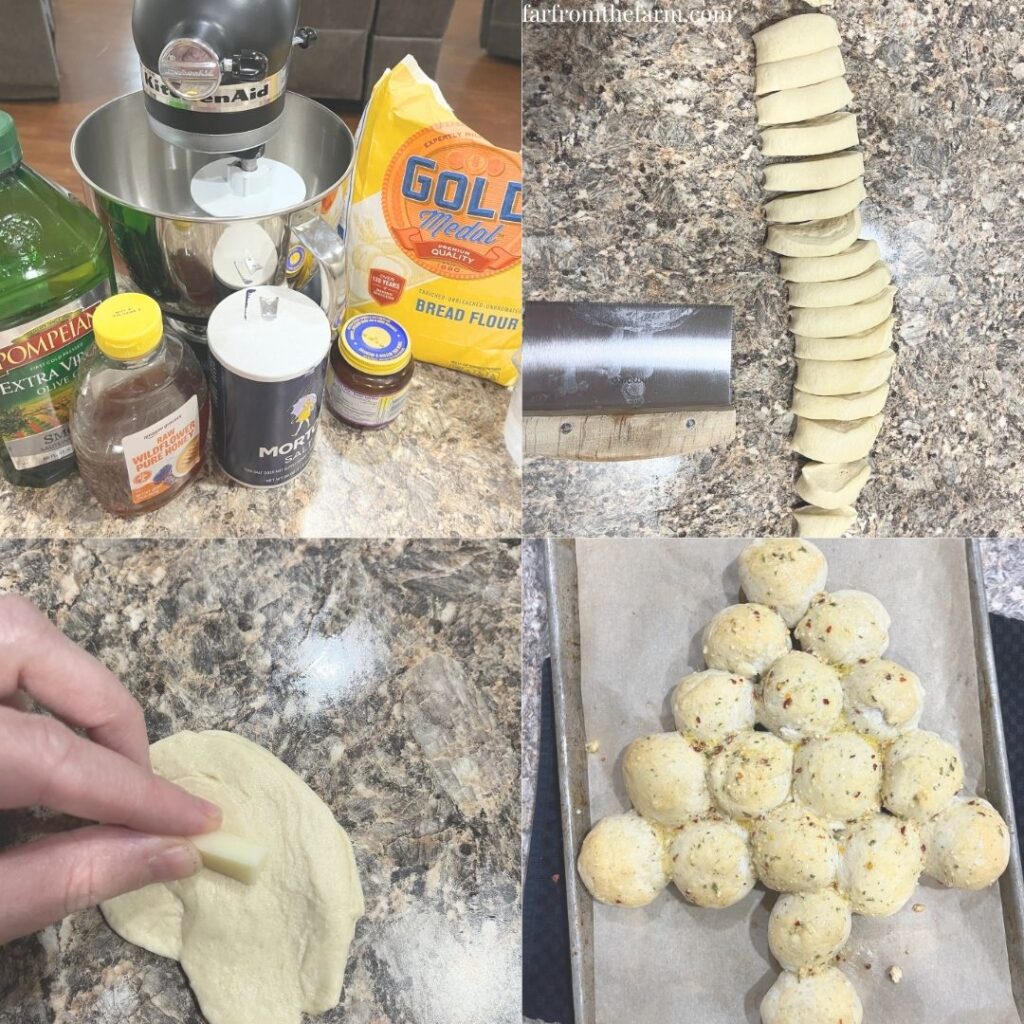 The Best Cheese Stuffed Spicy Garlic Butter Christmas Tree Pull-Apart Dough Balls Recipe!