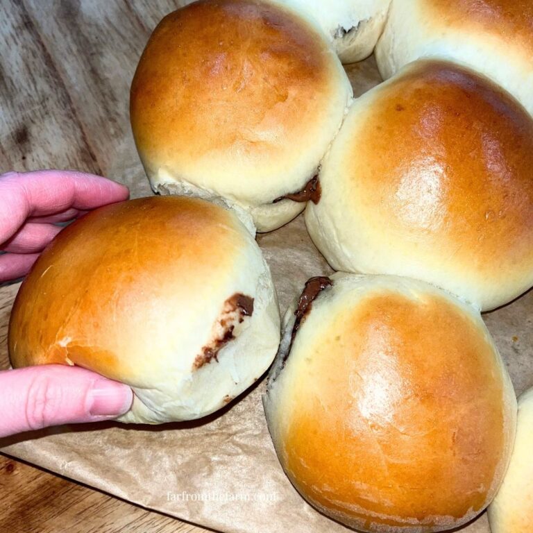 Easy Bread Machine Nutella Filled Sweet Brioche Rolls Recipe!