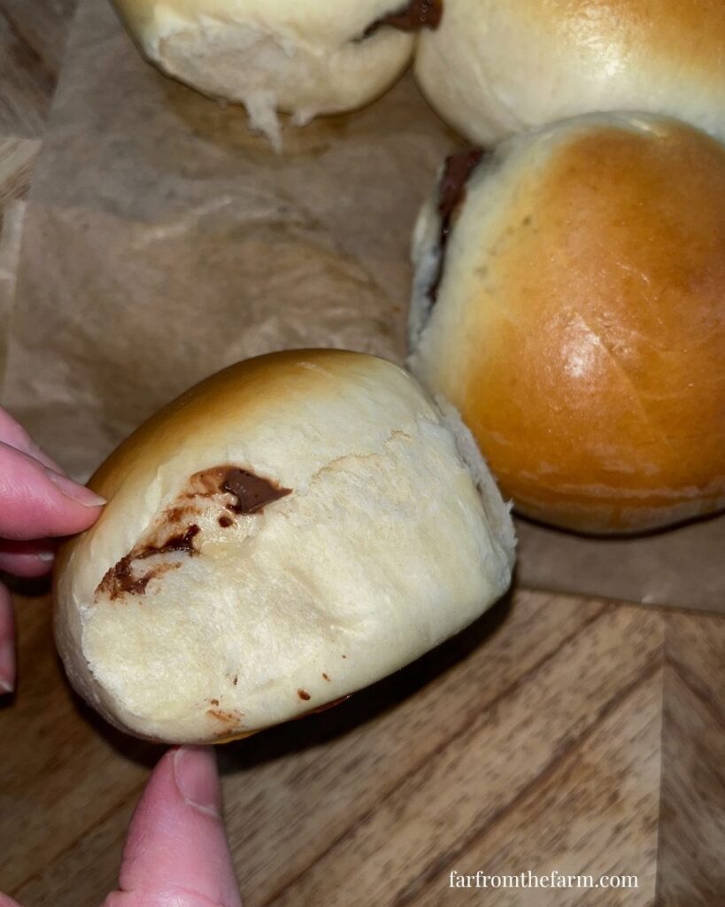 Easy Bread Machine Nutella Filled Sweet Brioche Rolls Recipe!