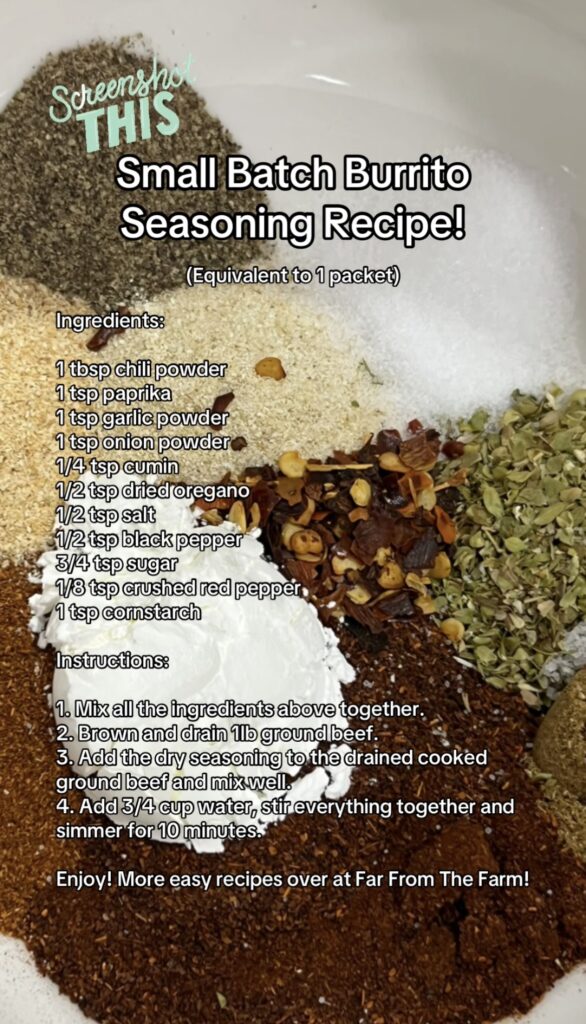 Small Batch Burrito Seasoning Recipe!