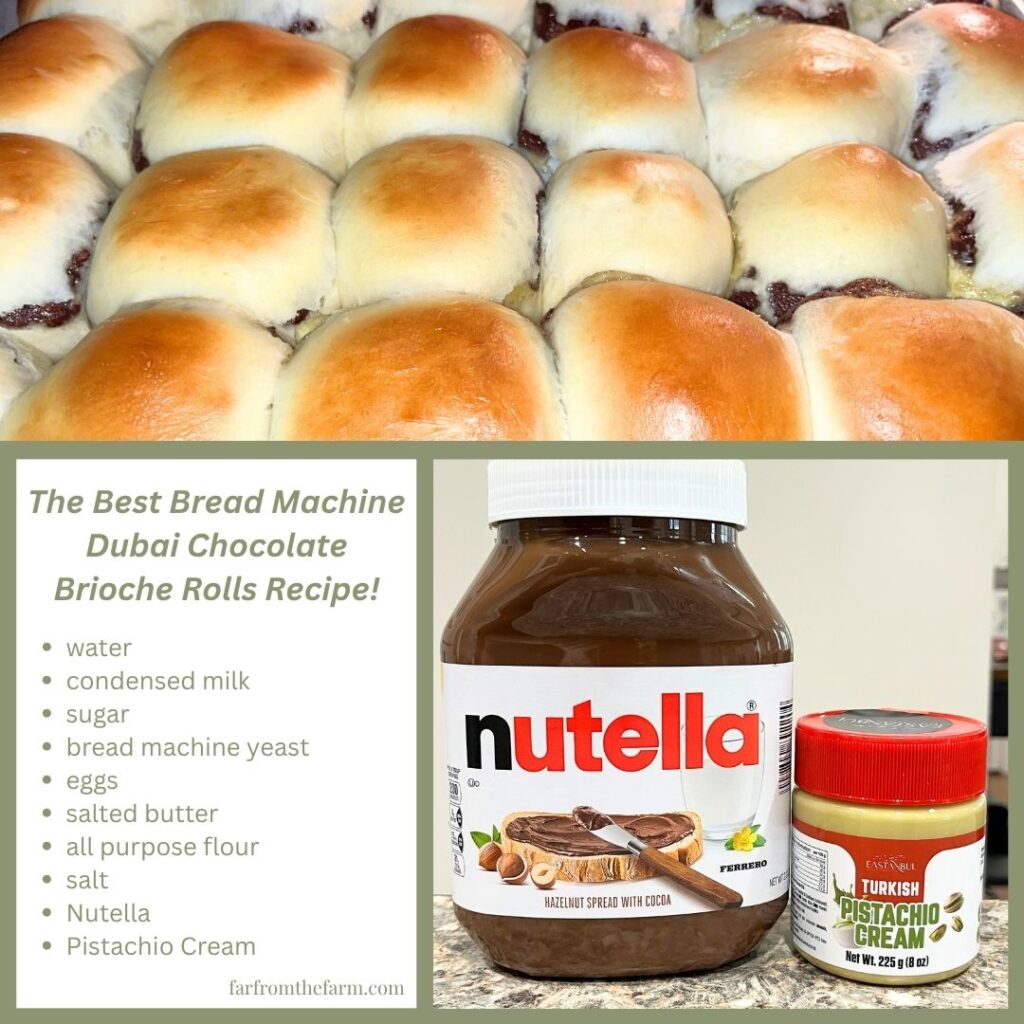 The Best Bread Machine Dubai Chocolate Brioche Rolls Recipe!