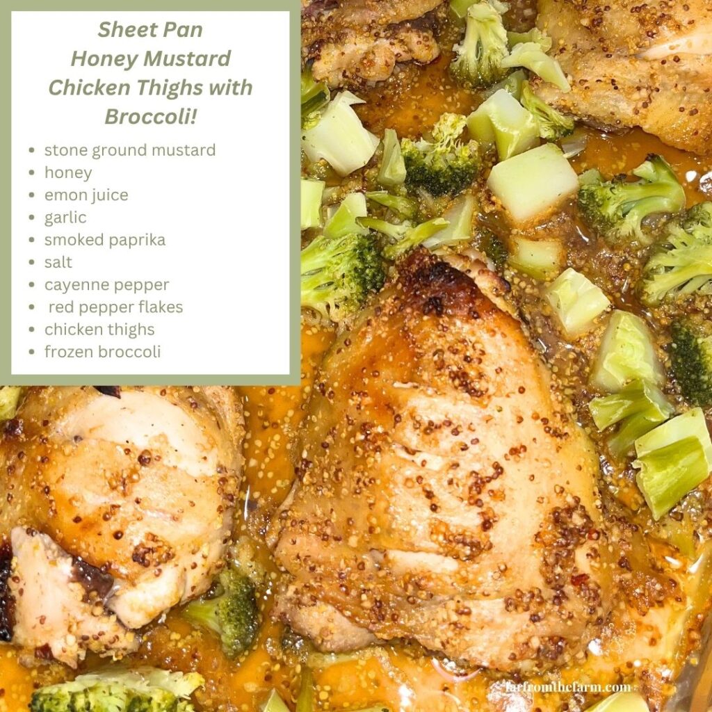 Sheet Pan Honey Mustard Chicken Thighs with Broccoli Recipe!