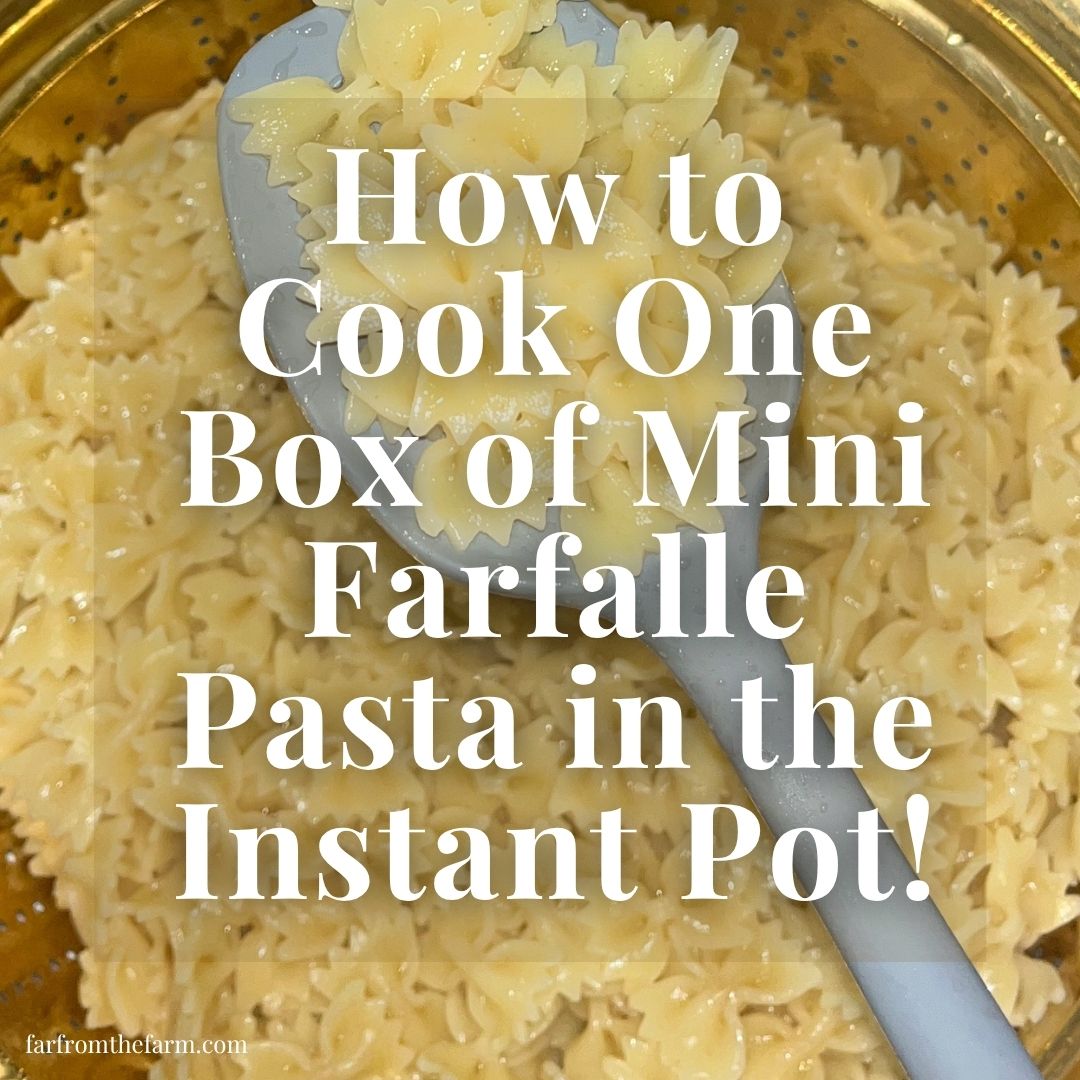 How to Cook One Box of Mini Farfalle Bow Tie Pasta in Your Instant Pot!