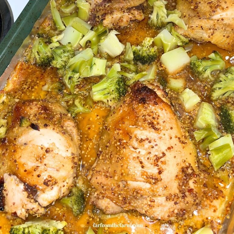 Sheet Pan Honey Mustard Chicken Thighs with Broccoli Recipe!