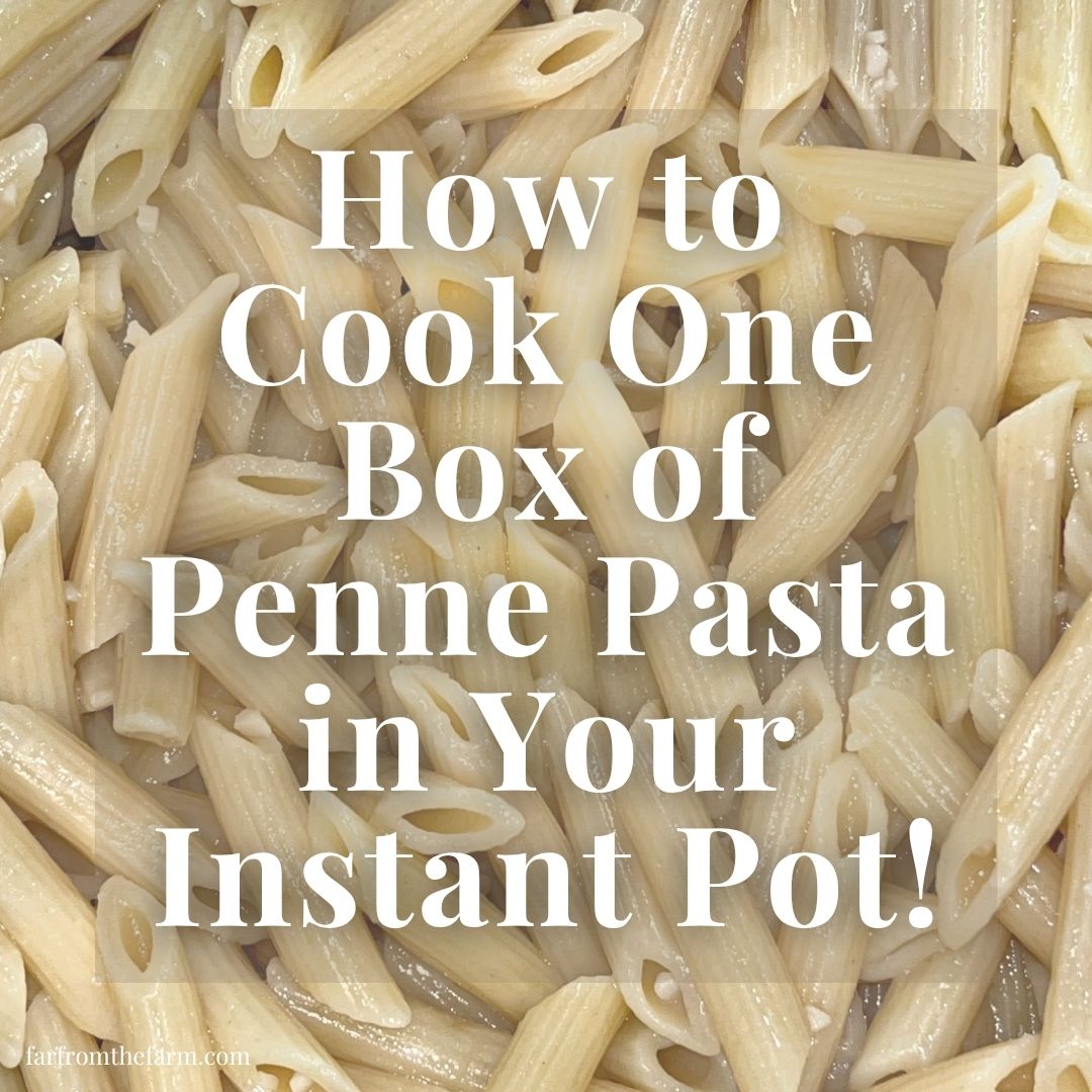 How to Cook One Box of Penne Pasta in Your Instant Pot!