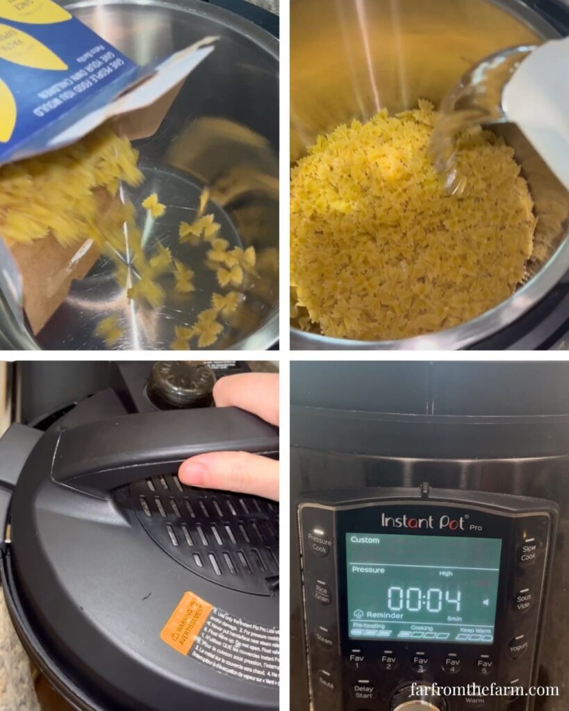How to Cook One Box of Mini Farfalle Bow Tie Pasta in Your Instant Pot!