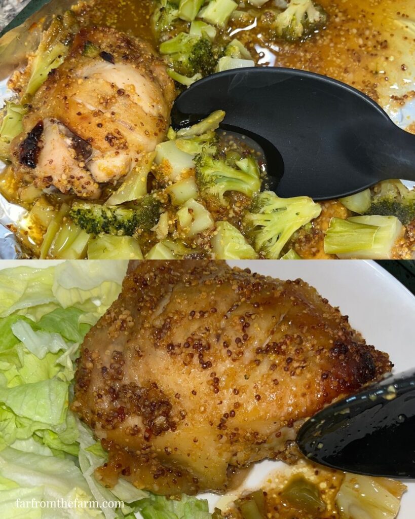 Sheet Pan Honey Mustard Chicken Thighs with Broccoli Recipe!