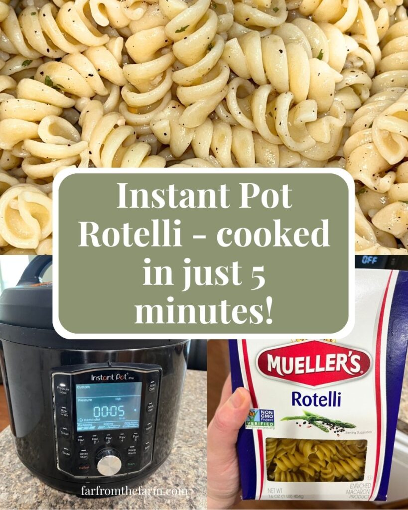 How to Cook One Box of Rotelli Spiral Pasta in Your Instant Pot!