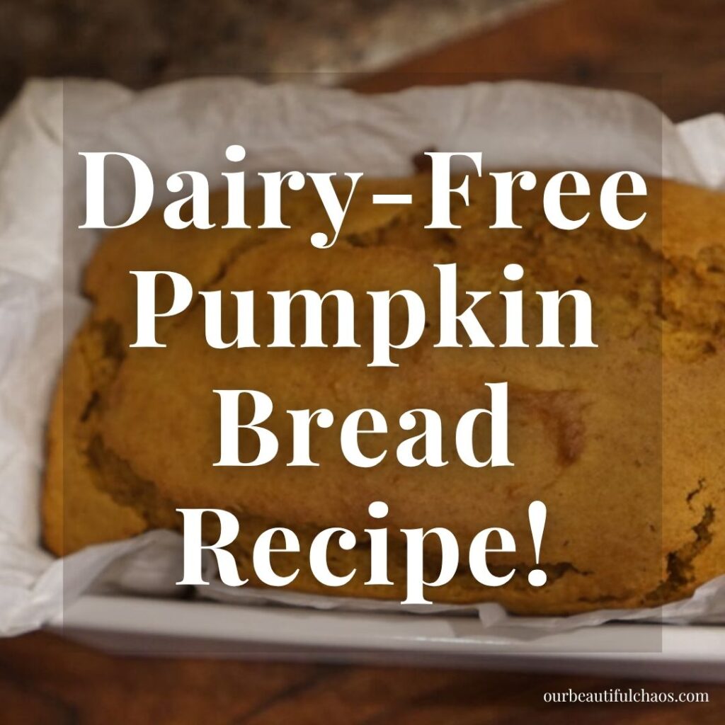 Dairy-Free Pumpkin Bread by Julie of Our Beautiful Chaos
