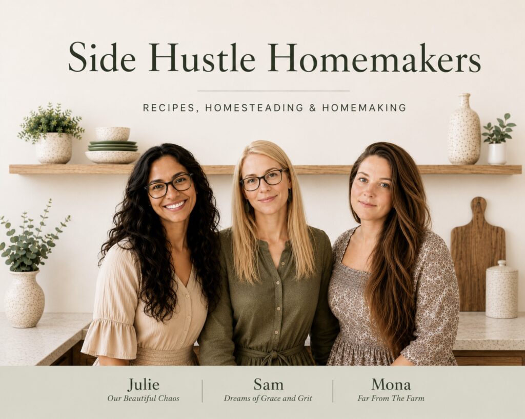 Side Hustle Homemakers Facebook Community for Food Blogging, Homesteading and Homemaking https://www.facebook.com/groups/sidehustlehomemakers