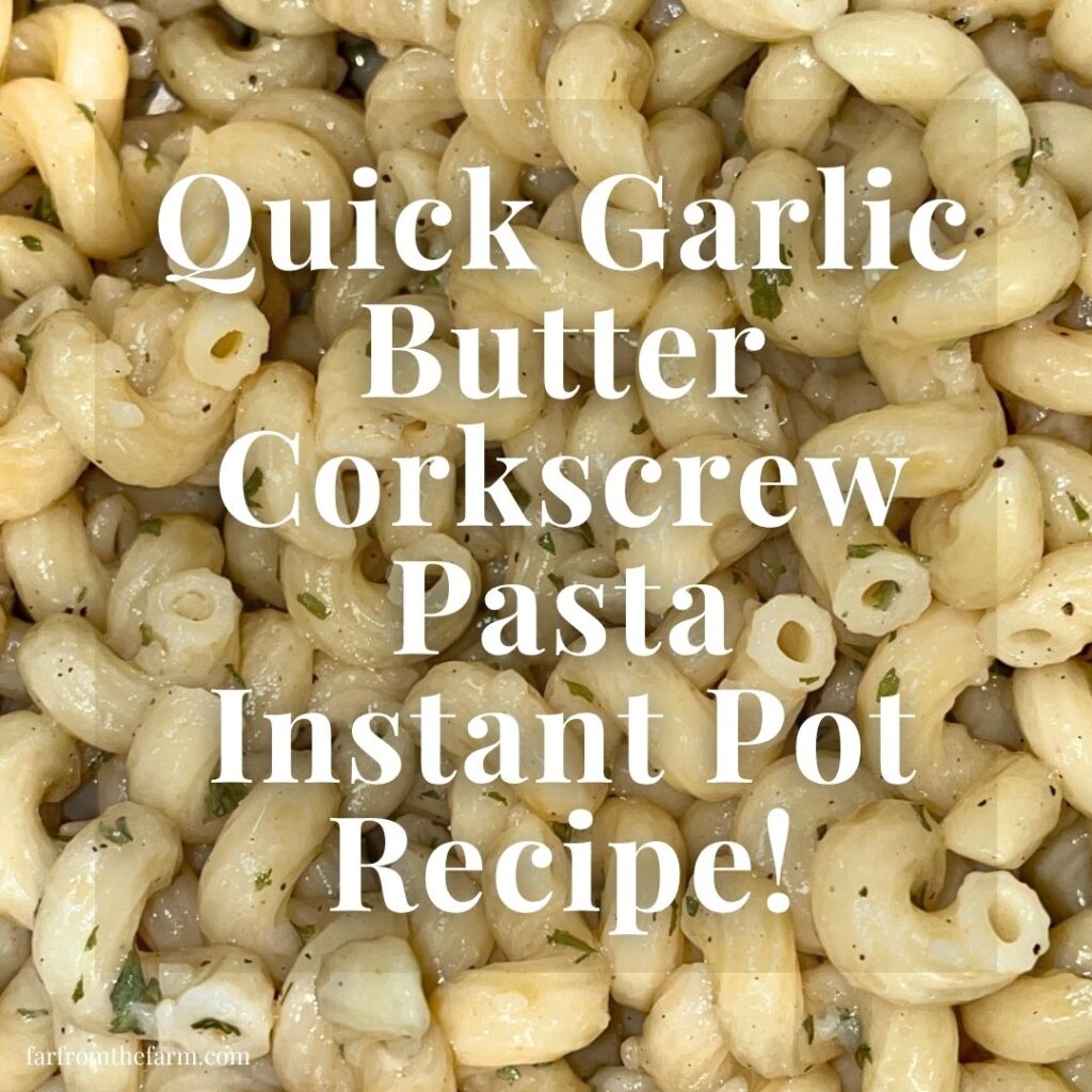 Quick Garlic Butter Corkscrew Pasta Instant Pot Recipe!