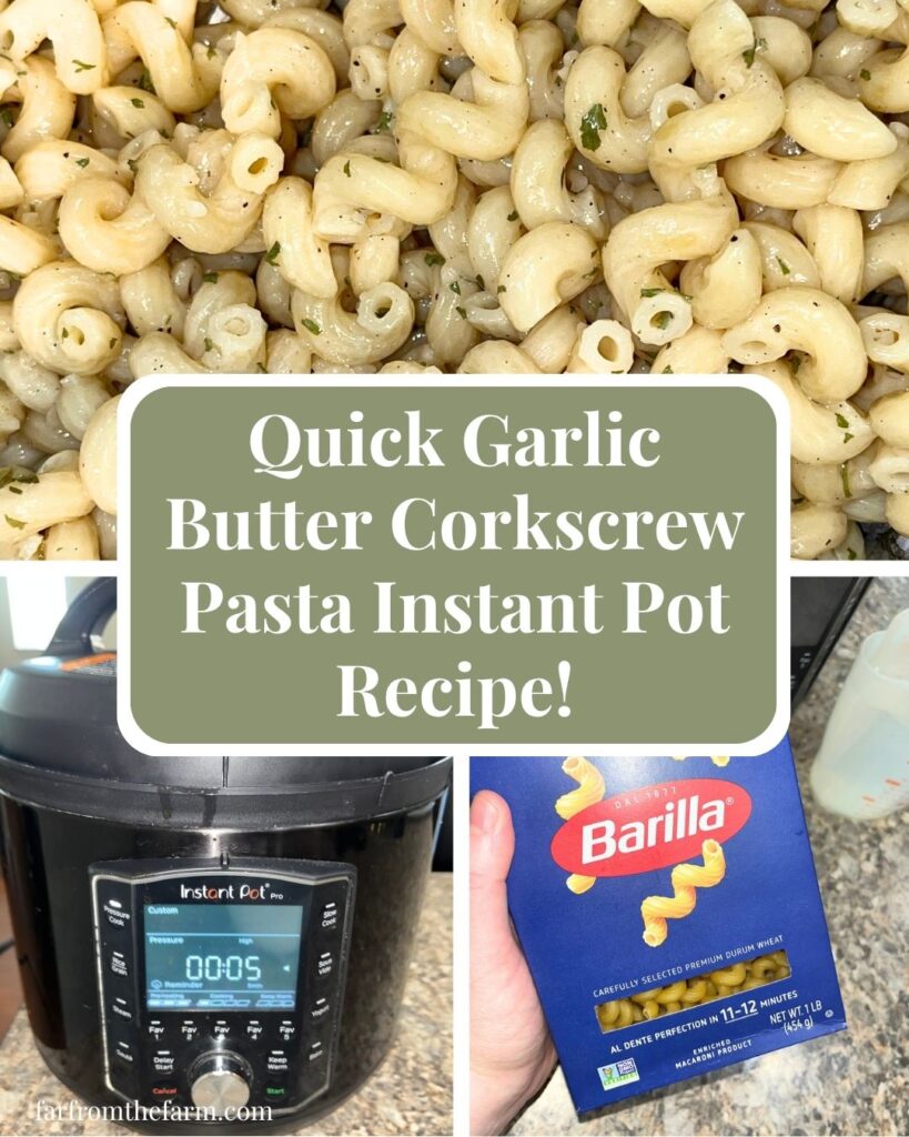 Quick Garlic Butter Corkscrew Pasta Instant Pot Recipe!