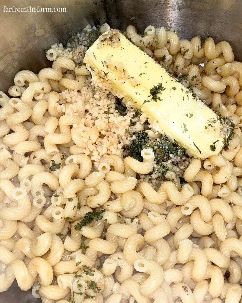 Quick Garlic Butter Corkscrew Pasta Instant Pot Recipe!