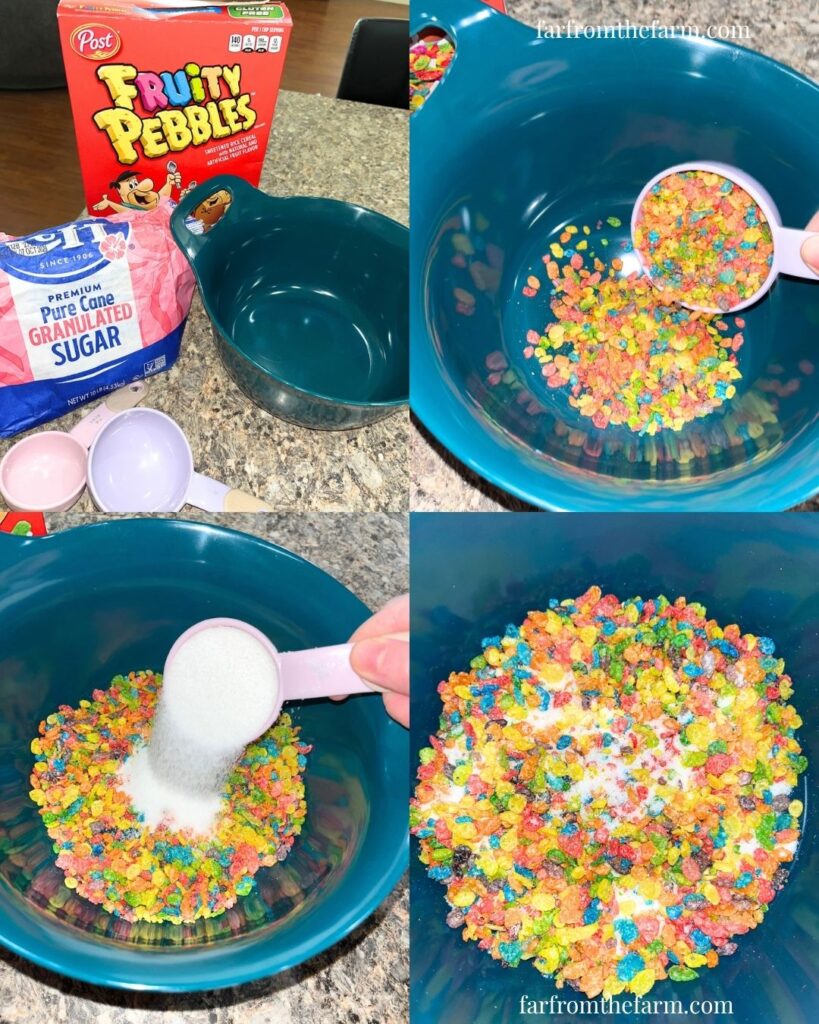 Copycat Crumbl Cereal Milk Cookie Recipe with Fruity Pebbles and Box Cake Mix!