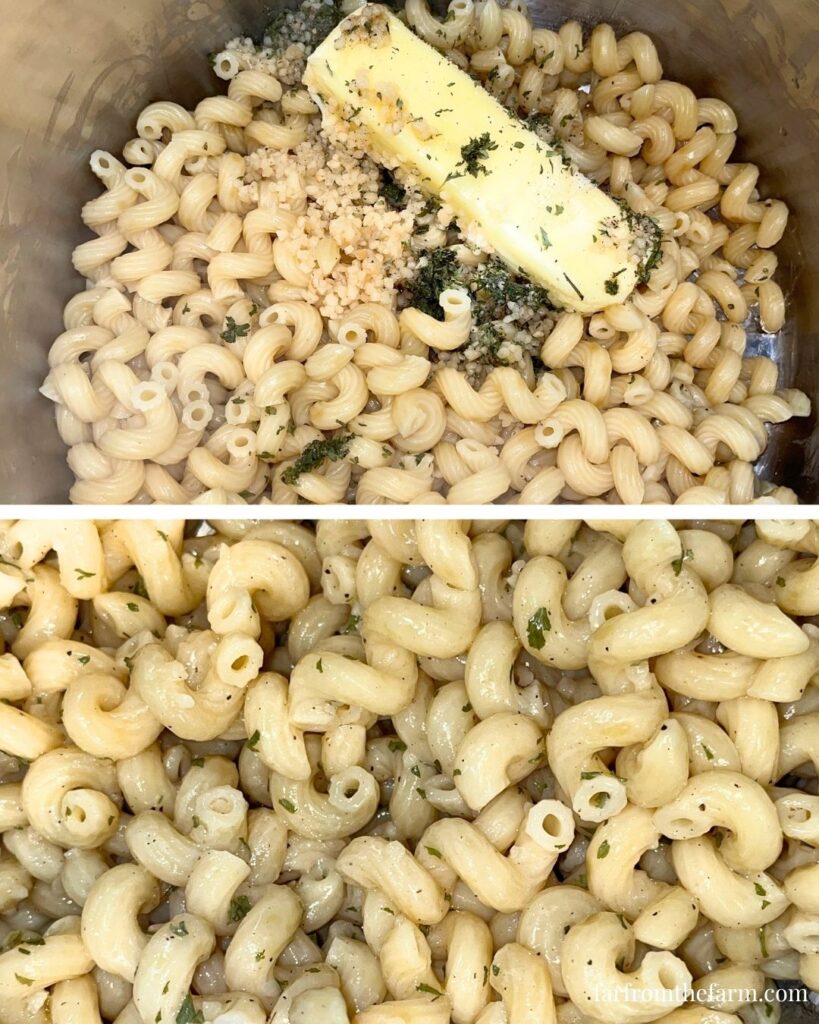 Quick Garlic Butter Corkscrew Pasta Instant Pot Recipe!