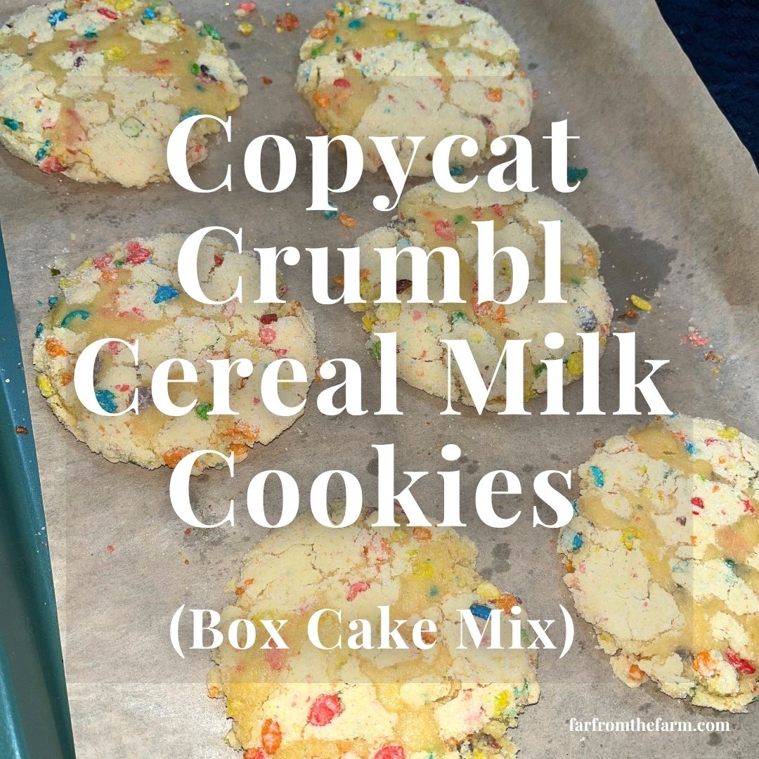 Copycat Crumbl Cereal Milk Cookie Recipe with Fruity Pebbles and Box Cake Mix!