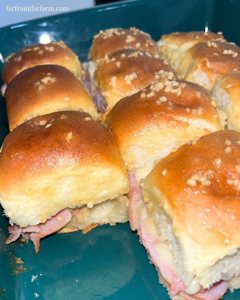 The Best Ham, Swiss Cheese and Tangy Mustard Hawaiian Roll Sliders Recipe!