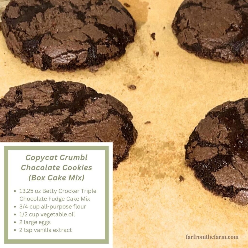 The Best Crumbl Copycat Chocolate Cookie Recipe Using Box Cake Mix!