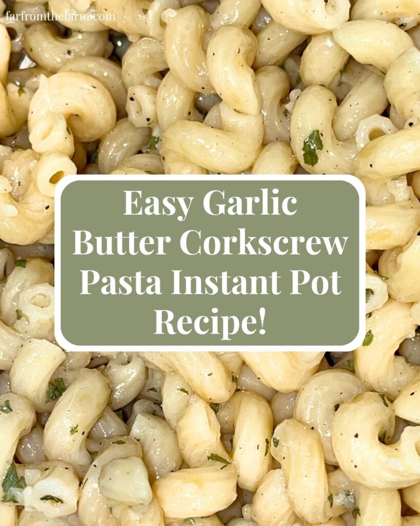 Quick Garlic Butter Corkscrew Pasta Instant Pot Recipe!