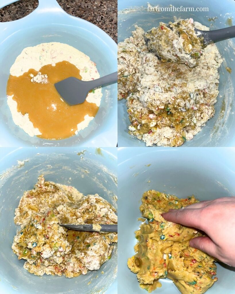 Copycat Crumbl Cereal Milk Cookie Recipe with Fruity Pebbles and Box Cake Mix!