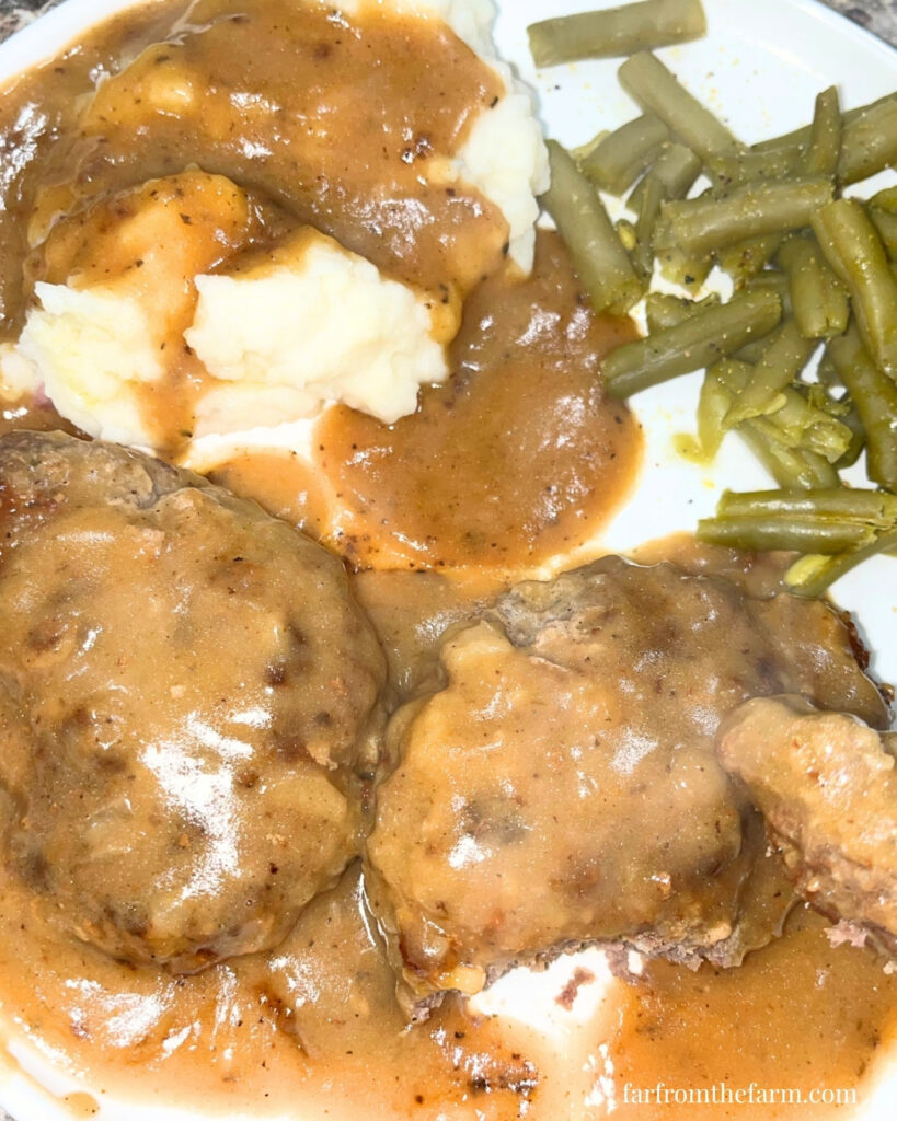 The Best Homemade Salisbury Steak Freezer Patties and Gravy Recipe! (Big Batch)