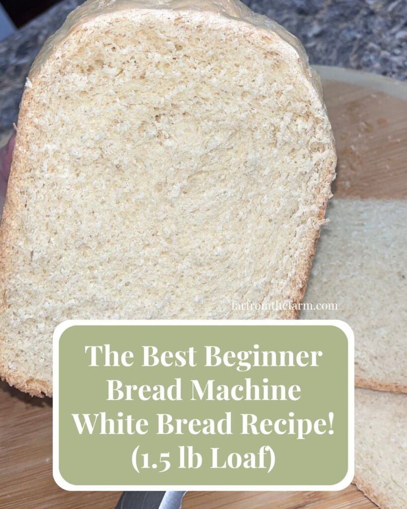 The Best Beginner Bread Machine White Bread Recipe! (1.5 lb Loaf) The Bread Machine Academy by Far From The Farm