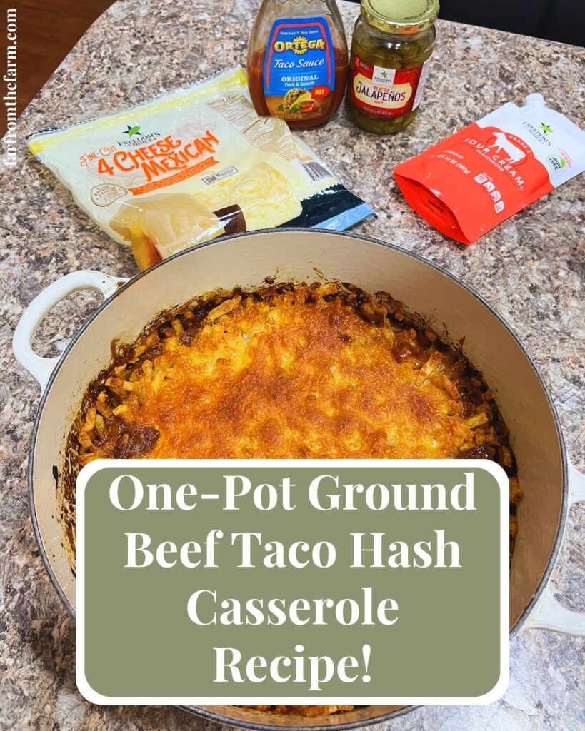 Easy One-Pot Ground Beef Taco Hash Casserole Recipe!
