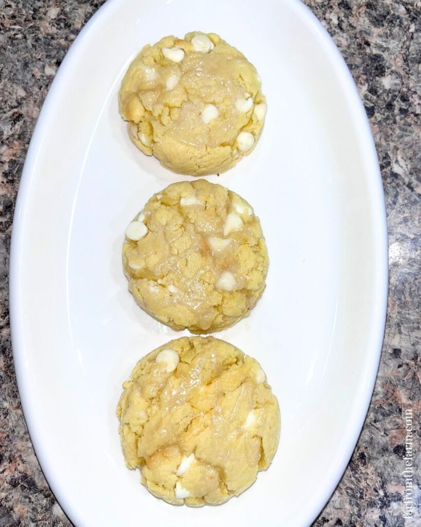 Easy Lemon White Chocolate Chip Cookies (Using Box Cake Mix)