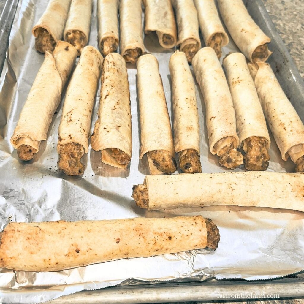 Easy Baked Ground Beef Cream Cheese Taquitos Recipe!